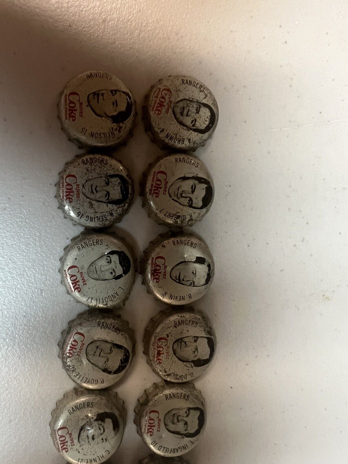 196465 Coca Cola Bottle Caps 14 Different New York Rangers NHL