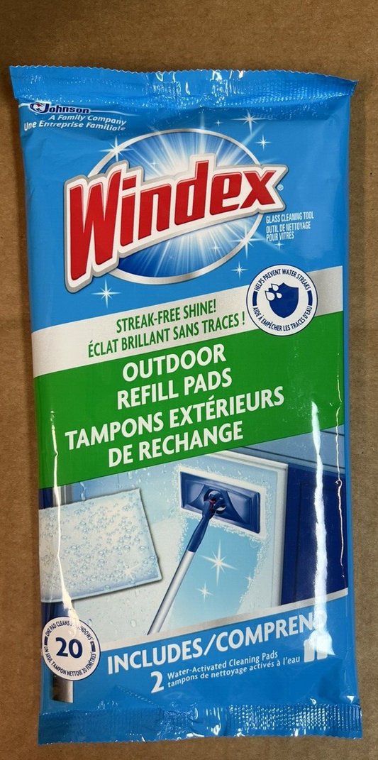 Windex Outdoor Refill Pads 2 Wateractivated Window Cleaning Pads per Package