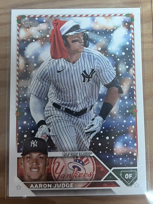 2023 Topps Holiday Aaron Judge  H1 RC SP Santa Hat
