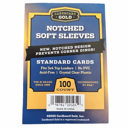 Cardboard Gold Notched Standard Card Sleeves 100, CANADA FREE SHIPPING