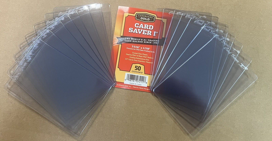15 Cardboard Gold Card Saver 1 Plastic Holders, New, FREE CANADA SHIPPING